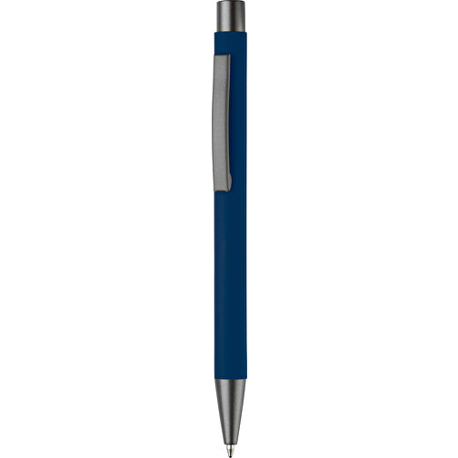 Metallkugelschreiber New York Soft-Touch , dunkelblau, Aluminium & Metall, 13,60cm (Länge), Bild 1