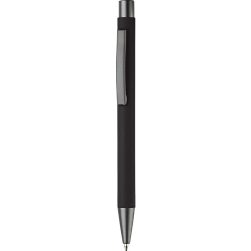 Metallkugelschreiber New York Soft-Touch , schwarz, Aluminium & Metall, 13,60cm (Länge), Bild 1