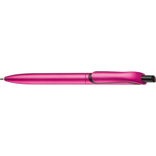 Kugelschreiber Click-Shadow Metallic , rosa, ABS, 14,30cm (Länge), Bild 3