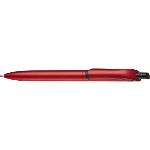 Kugelschreiber Click-Shadow Metallic , rot, ABS, 14,30cm (Länge), Bild 3