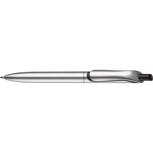 Kugelschreiber Click-Shadow Metallic , silber, ABS, 14,30cm (Länge), Bild 3