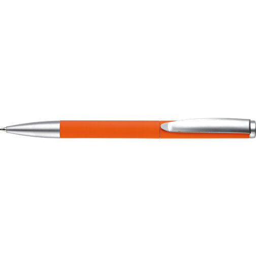 Kugelschreiber Modena Gummiert , orange, Aluminium, 14,00cm (Länge), Bild 3