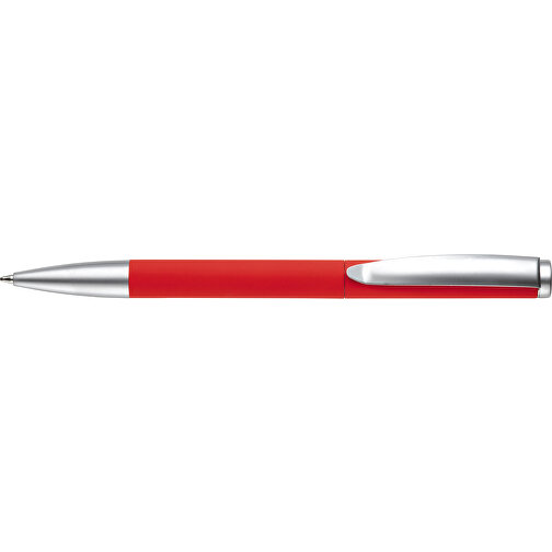 Kugelschreiber Modena Gummiert , rot, Aluminium, 14,00cm (Länge), Bild 3