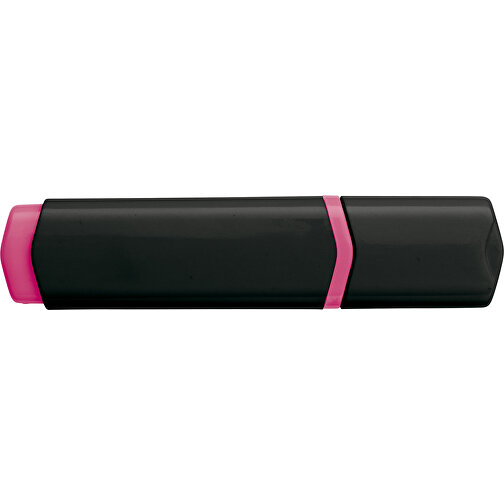Textmarker , schwarz / rosé, ABS, 11,00cm x 1,30cm x 2,50cm (Länge x Höhe x Breite), Bild 1