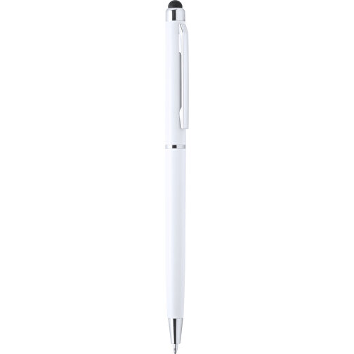 Kugelschreiber Pointer ALFIL , weiß, Kunststoff, 13,20cm (Breite), Bild 1