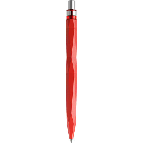 Prodir QS20 PMS Push Kugelschreiber , Prodir, rot / silber satiniert, Kunststoff/Metall, 14,10cm x 1,60cm (Länge x Breite), Bild 3