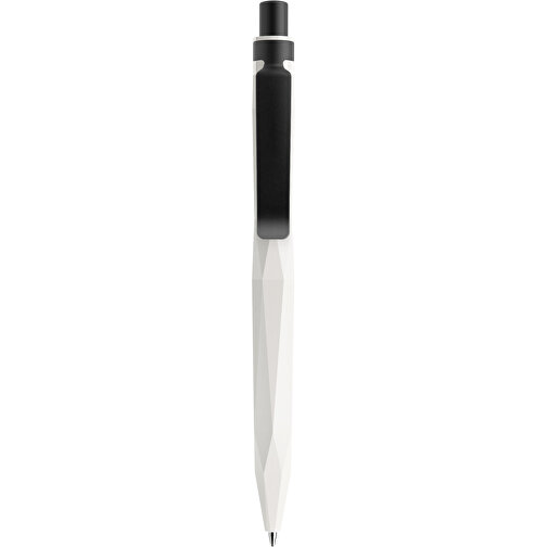 Prodir QS20 PMS Push Kugelschreiber , Prodir, weiß / schwarz satiniert, Kunststoff/Metall, 14,10cm x 1,60cm (Länge x Breite), Bild 1