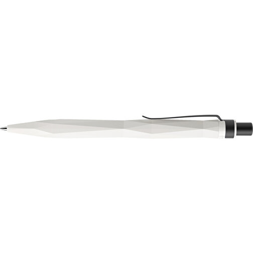 Prodir QS20 PMS Push Kugelschreiber , Prodir, weiss / schwarz satiniert, Kunststoff/Metall, 14,10cm x 1,60cm (Länge x Breite), Bild 5