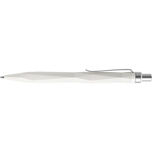 Prodir QS20 PMS Push Kugelschreiber , Prodir, weiß / silber satiniert, Kunststoff/Metall, 14,10cm x 1,60cm (Länge x Breite), Bild 5