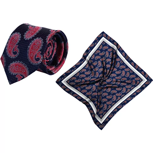 Set (cravate, pure soie, tissage jacquard + foulard, pure soie, sergé, ca. 53x53 cm), Image 1