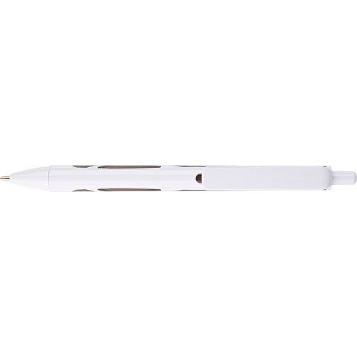 Kugelschreiber Favour Weiß , Promo Effects, weiß / grau, Kunststoff, 14,20cm (Länge), Bild 8