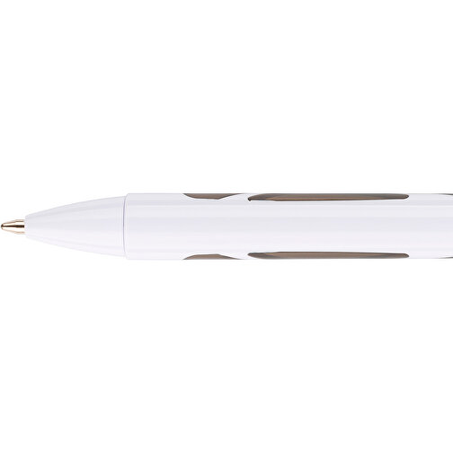 Kugelschreiber Favour Weiß , Promo Effects, weiß / grau, Kunststoff, 14,20cm (Länge), Bild 9