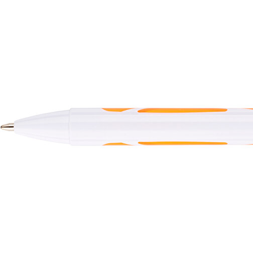 Kugelschreiber Favour Weiß , Promo Effects, weiß / orange, Kunststoff, 14,20cm (Länge), Bild 9