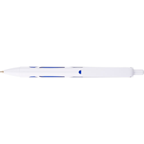 Kugelschreiber Favour Weiß , Promo Effects, weiß / dunkelblau, Kunststoff, 14,20cm (Länge), Bild 8
