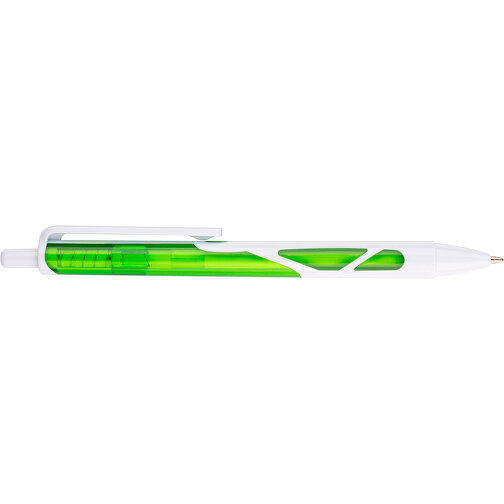 Kugelschreiber Favour Weiß , Promo Effects, weiß/ grün, Kunststoff, 14,20cm (Länge), Bild 5