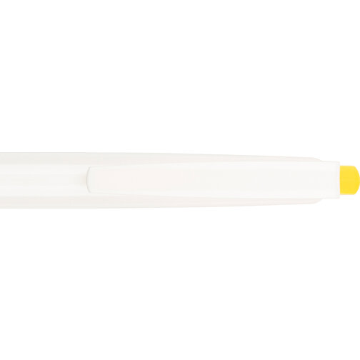 Kugelschreiber Roxi Weiß , Promo Effects, weiß / gelb, Kunststoff, 14,10cm (Länge), Bild 9