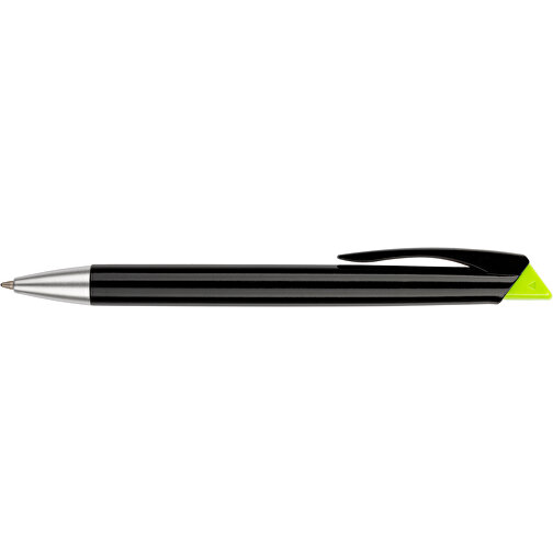 Kugelschreiber Roxi Schwarz , Promo Effects, schwarz / grün, Kunststoff, 14,10cm (Länge), Bild 7