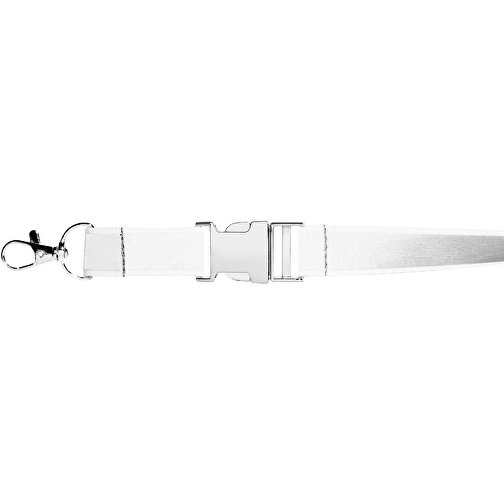 Schlüsselband Reflective , Promo Effects, weiß, Polyester, 90,00cm x 2,00cm (Länge x Breite), Bild 4