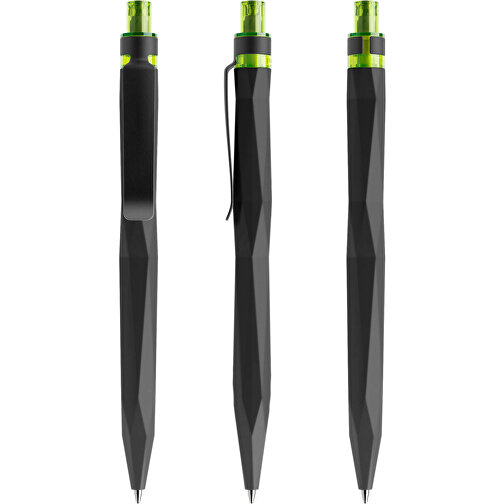 Prodir QS20 Soft Touch PRS Push Kugelschreiber , Prodir, schwarz / schwarz / gelbgrün, Kunststoff/Metall, 14,10cm x 1,60cm (Länge x Breite), Bild 6