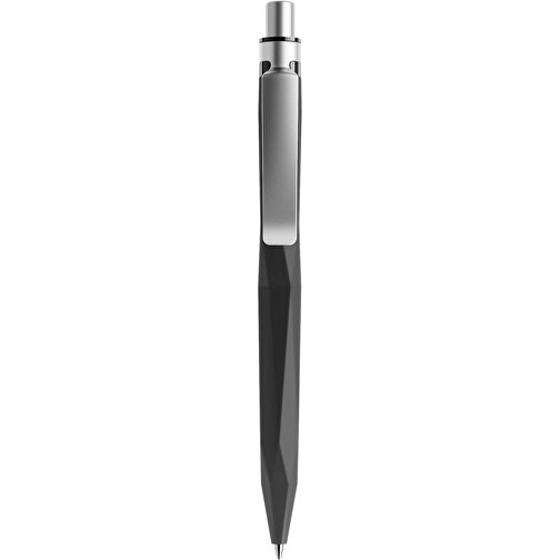 Prodir QS20 Soft Touch PRS Push Kugelschreiber , Prodir, schwarz / silber satiniert, Kunststoff/Metall, 14,10cm x 1,60cm (Länge x Breite), Bild 1