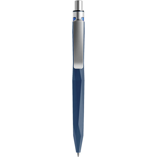 Prodir QS20 Soft Touch PRS Push Kugelschreiber , Prodir, sodalithblau / silber satiniert, Kunststoff/Metall, 14,10cm x 1,60cm (Länge x Breite), Bild 1