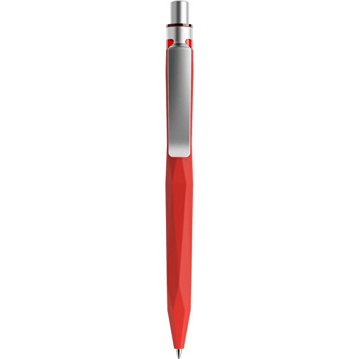Prodir QS20 Soft Touch PRS Push Kugelschreiber , Prodir, rot / silber satiniert, Kunststoff/Metall, 14,10cm x 1,60cm (Länge x Breite), Bild 1