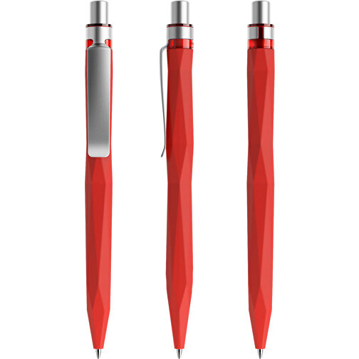 Prodir QS20 Soft Touch PRS Push Kugelschreiber , Prodir, rot / silber satiniert, Kunststoff/Metall, 14,10cm x 1,60cm (Länge x Breite), Bild 6