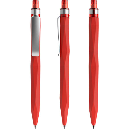 Prodir QS20 Soft Touch PRS Push Kugelschreiber , Prodir, rot / silber, Kunststoff/Metall, 14,10cm x 1,60cm (Länge x Breite), Bild 6