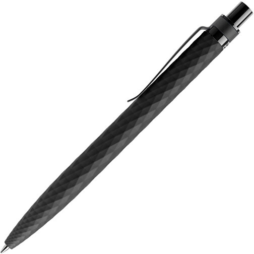 Prodir QS01 Soft Touch PRS Push Kugelschreiber , Prodir, schwarz/schwarz, Kunststoff/Metall, 14,10cm x 1,60cm (Länge x Breite), Bild 4
