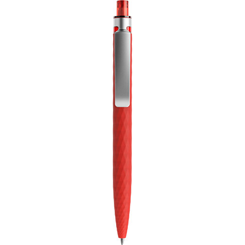 Prodir QS01 Soft Touch PRS Push Kugelschreiber , Prodir, rot/silber, Kunststoff/Metall, 14,10cm x 1,60cm (Länge x Breite), Bild 1