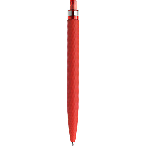 Prodir QS01 Soft Touch PRS Push Kugelschreiber , Prodir, rot/silber, Kunststoff/Metall, 14,10cm x 1,60cm (Länge x Breite), Bild 3