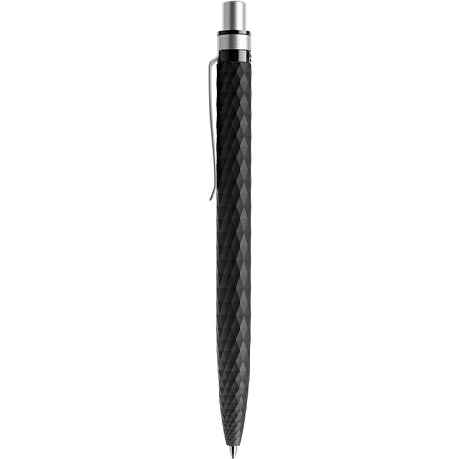 Prodir QS01 PMS Push Kugelschreiber , Prodir, schwarz/silber satiniert, Kunststoff/Metall, 14,10cm x 1,60cm (Länge x Breite), Bild 2