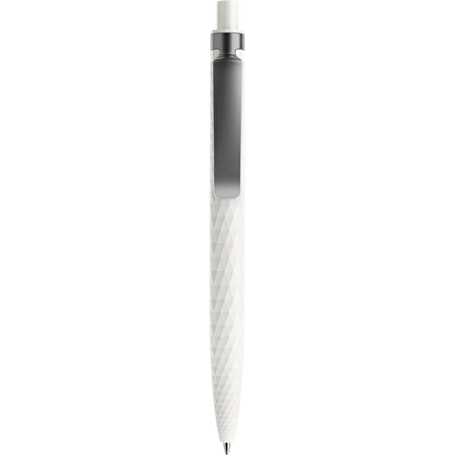 Prodir QS01 PMS Push Kugelschreiber , Prodir, weiss/graphit, Kunststoff/Metall, 14,10cm x 1,60cm (Länge x Breite), Bild 1