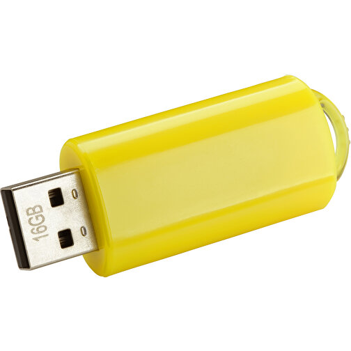 USB-Stick SPRING 3.0 64GB , Promo Effects MB , gelb MB , 65 GB , Kunststoff MB , 10 - 45 MB/s MB , 5,80cm x 1,20cm x 2,10cm (Länge x Höhe x Breite), Bild 1
