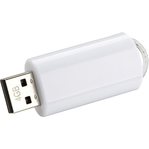 USB-Stick SPRING 3.0 64GB , Promo Effects MB , weiß MB , 65 GB , Kunststoff MB , 10 - 45 MB/s MB , 5,80cm x 1,20cm x 2,10cm (Länge x Höhe x Breite), Bild 1