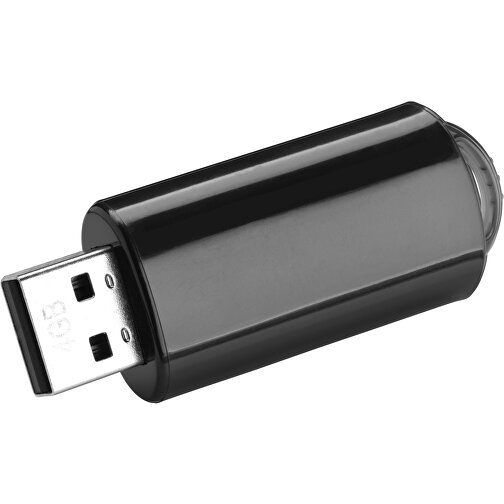 USB-Stick SPRING 3.0 64GB , Promo Effects MB , schwarz MB , 65 GB , Kunststoff MB , 10 - 45 MB/s MB , 5,80cm x 1,20cm x 2,10cm (Länge x Höhe x Breite), Bild 1
