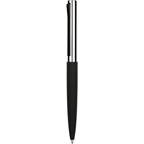 Kugelschreiber Marokko , Promo Effects, silber-schwarz, Aluminium, 14,30cm x 1,20cm (Länge x Breite), Bild 1