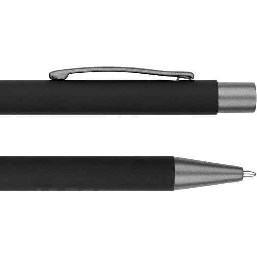 Kugelschreiber Seattle Soft Touch , Promo Effects, schwarz, Metall, 13,50cm x 0,80cm (Länge x Breite), Bild 4