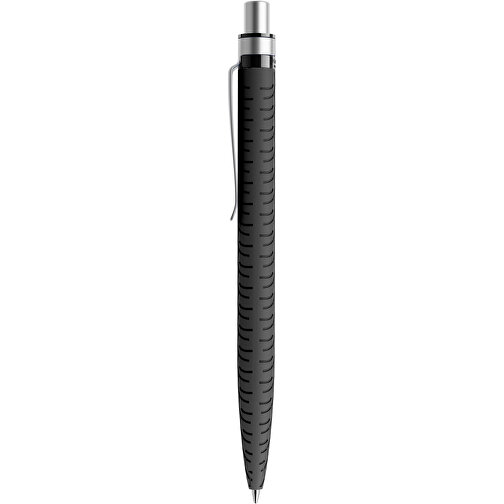 Prodir QS03 Soft Touch PRS Push Kugelschreiber , Prodir, schwarz/silber satiniert, Kunststoff/Metall, 14,10cm x 1,60cm (Länge x Breite), Bild 2