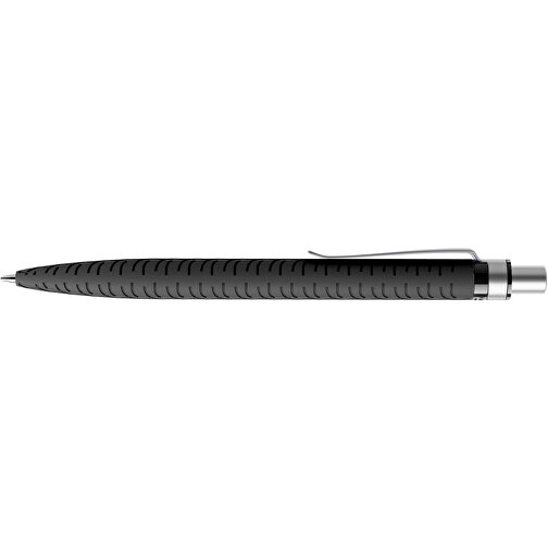 Prodir QS03 Soft Touch PRS Push Kugelschreiber , Prodir, schwarz/silber satiniert, Kunststoff/Metall, 14,10cm x 1,60cm (Länge x Breite), Bild 5