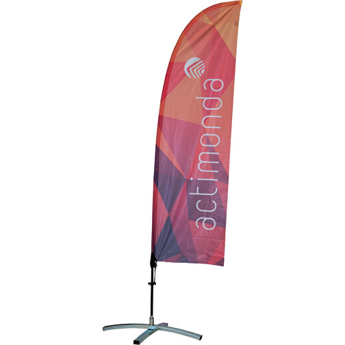 Bandera de playa de fibra de vidrio de 4,1 m, incluida la base en forma de cruz, Imagen 1