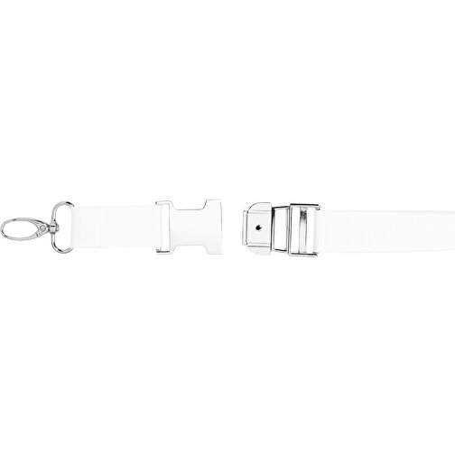 Schlüsselband Standard Oval , Promo Effects, weiß, Polyester, 105,00cm x 2,50cm (Länge x Breite), Bild 4