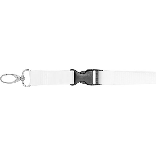 Schlüsselband Standard Oval , Promo Effects, weiß, Polyester, 105,00cm x 1,50cm (Länge x Breite), Bild 3