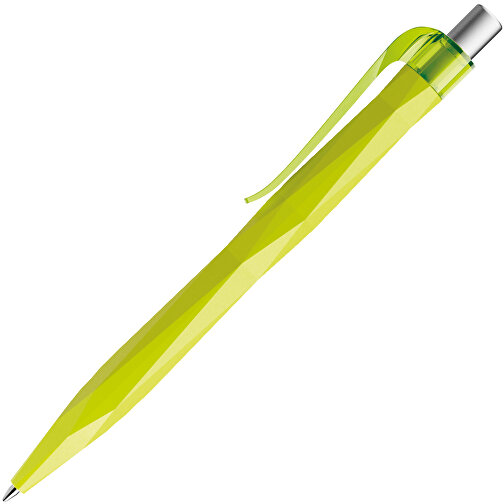 Prodir QS20 PRT Push Kugelschreiber , Prodir, gelbgrün / silber satiniert, Kunststoff/Metall, 14,10cm x 1,60cm (Länge x Breite), Bild 4