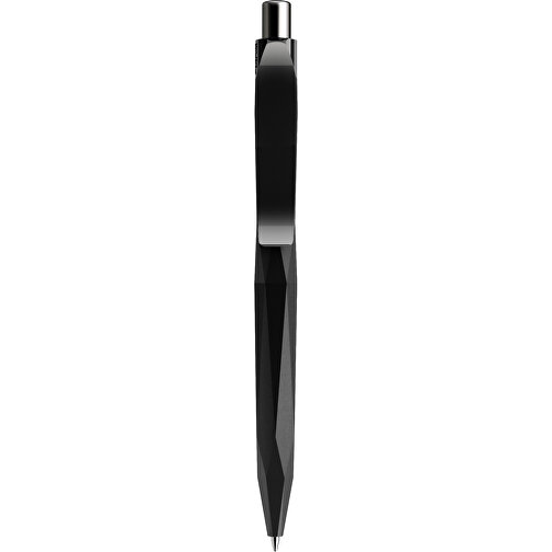 Prodir QS20 PRP Push Kugelschreiber , Prodir, schwarz / silber poliert, Kunststoff/Metall, 14,10cm x 1,60cm (Länge x Breite), Bild 1