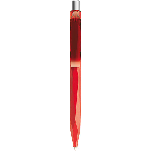 Prodir QS20 PMT Push Kugelschreiber , Prodir, rot / silber satiniert, Kunststoff/Metall, 14,10cm x 1,60cm (Länge x Breite), Bild 1
