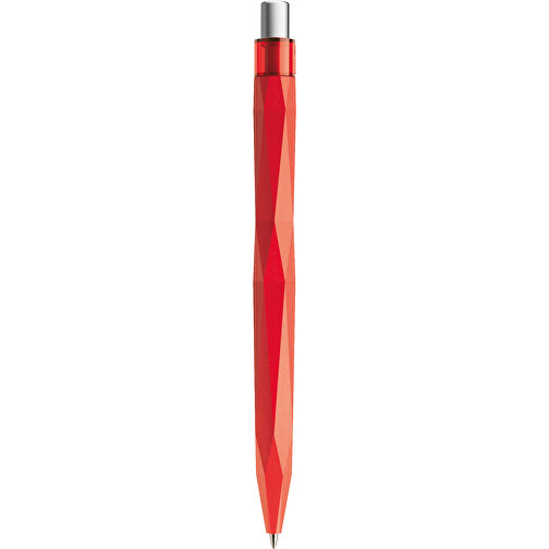 Prodir QS20 PMT Push Kugelschreiber , Prodir, rot / silber satiniert, Kunststoff/Metall, 14,10cm x 1,60cm (Länge x Breite), Bild 3