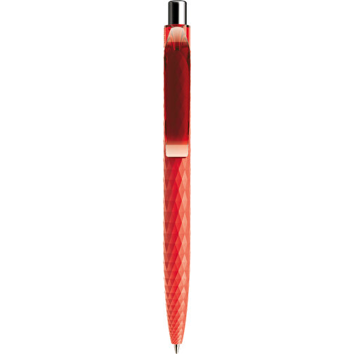 Prodir QS01 PRT Push Kugelschreiber , Prodir, rot/silber poliert, Kunststoff/Metall, 14,10cm x 1,60cm (Länge x Breite), Bild 1