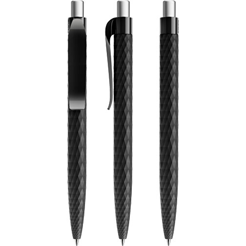 Prodir QS01 PRP Push Kugelschreiber , Prodir, schwarz/silber satiniert, Kunststoff/Metall, 14,10cm x 1,60cm (Länge x Breite), Bild 6