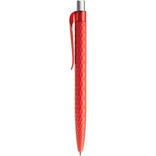 Prodir QS01 PMT Push Kugelschreiber , Prodir, rot/silber satiniert, Kunststoff/Metall, 14,10cm x 1,60cm (Länge x Breite), Bild 2